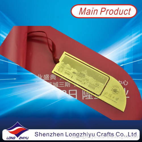 Eco-Friendly Cute Design Gift Bookmark with Gold Plating (LZY-201300005)